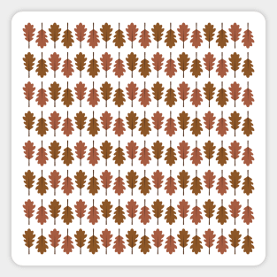 Oak Leaves Pattern (Brown) Magnet